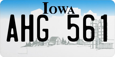IA license plate AHG561