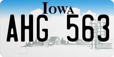 IA license plate AHG563