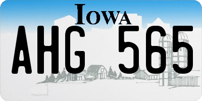 IA license plate AHG565