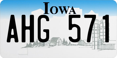 IA license plate AHG571