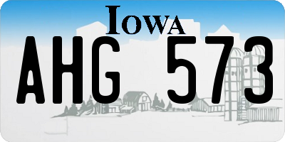 IA license plate AHG573