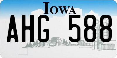 IA license plate AHG588