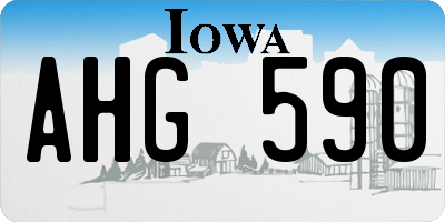IA license plate AHG590