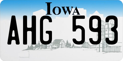 IA license plate AHG593
