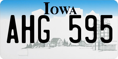 IA license plate AHG595