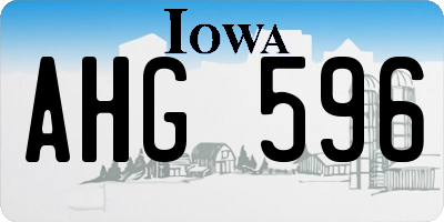 IA license plate AHG596