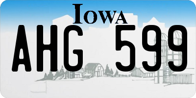 IA license plate AHG599