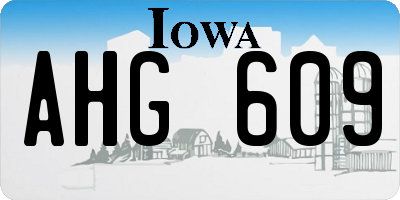 IA license plate AHG609