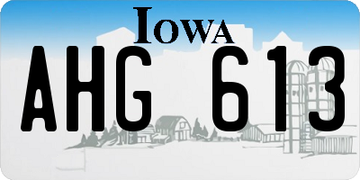 IA license plate AHG613