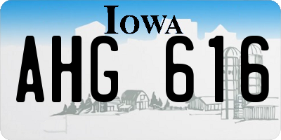 IA license plate AHG616