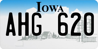 IA license plate AHG620