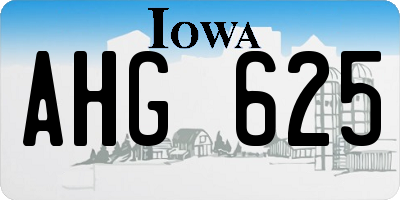 IA license plate AHG625