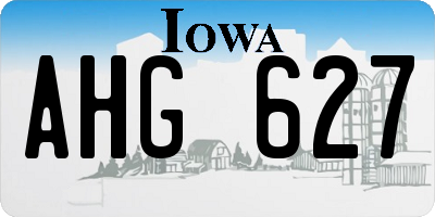 IA license plate AHG627