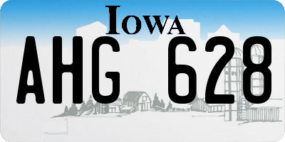 IA license plate AHG628