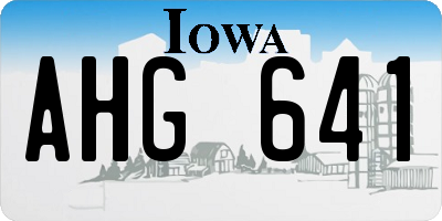 IA license plate AHG641