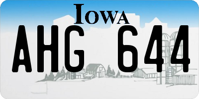 IA license plate AHG644