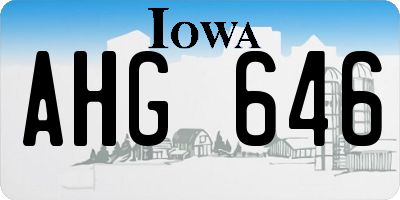 IA license plate AHG646