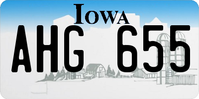 IA license plate AHG655