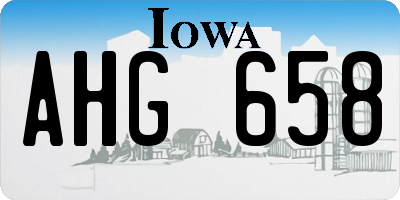 IA license plate AHG658