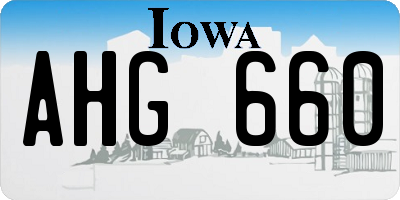 IA license plate AHG660