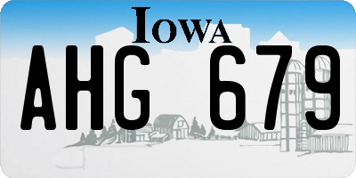 IA license plate AHG679