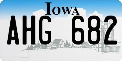 IA license plate AHG682