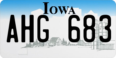 IA license plate AHG683