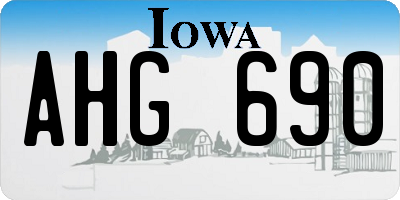 IA license plate AHG690