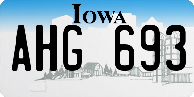 IA license plate AHG693