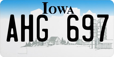IA license plate AHG697