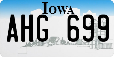 IA license plate AHG699