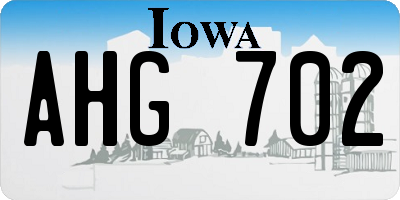 IA license plate AHG702