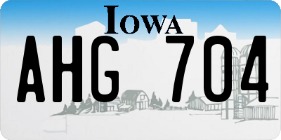 IA license plate AHG704