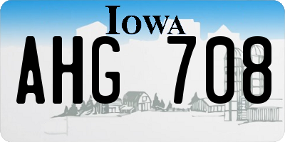 IA license plate AHG708