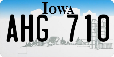 IA license plate AHG710
