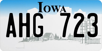 IA license plate AHG723