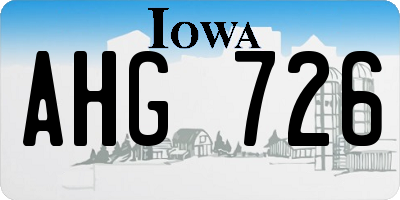 IA license plate AHG726