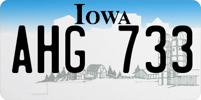 IA license plate AHG733