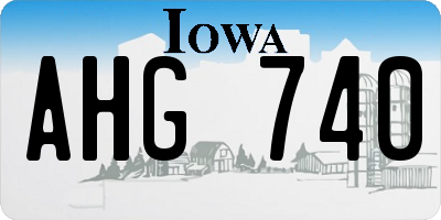 IA license plate AHG740