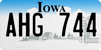 IA license plate AHG744