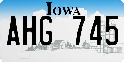 IA license plate AHG745