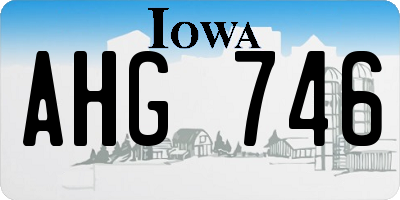 IA license plate AHG746