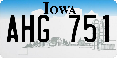 IA license plate AHG751