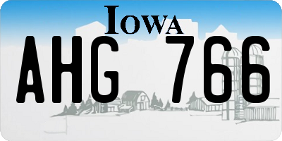 IA license plate AHG766