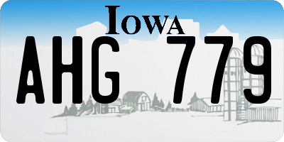IA license plate AHG779