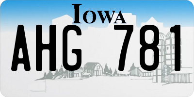 IA license plate AHG781