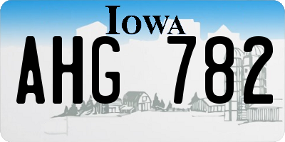 IA license plate AHG782