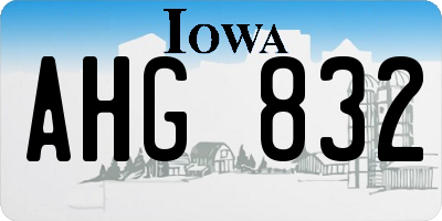 IA license plate AHG832