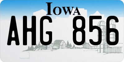 IA license plate AHG856