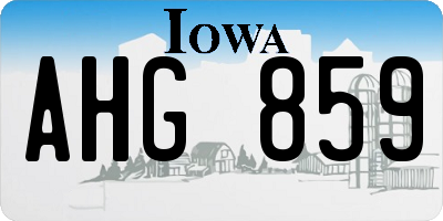 IA license plate AHG859